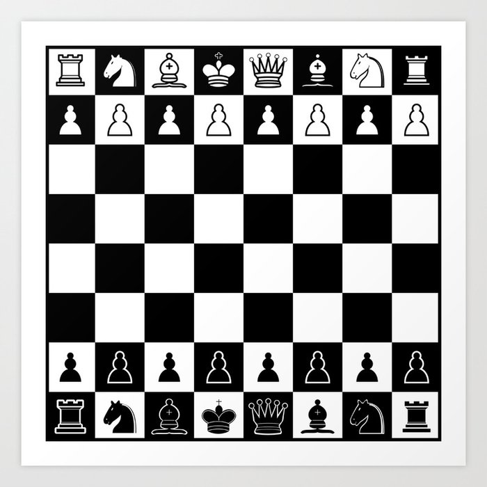 Chess Board Art Print