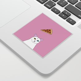Fat D. Loves Pizza Sticker