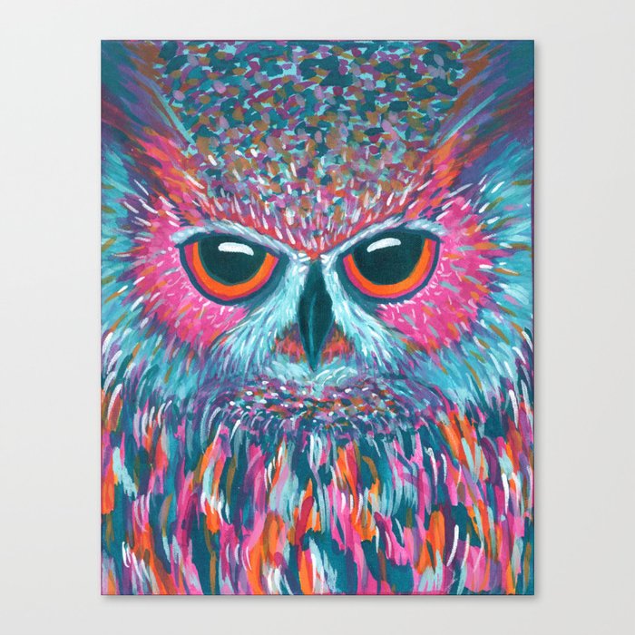 color pop owl Canvas Print