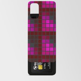Pink Red and Green Velvet Squares Pattern Android Card Case