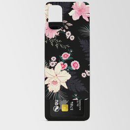 Beautiful Vintage Black Floral Pattern Android Card Case
