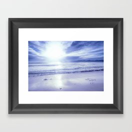 Serenity Beach Periwinkle Blue Framed Art Print