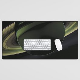 NASA-planet-asteroid poster-saturn Desk Mat