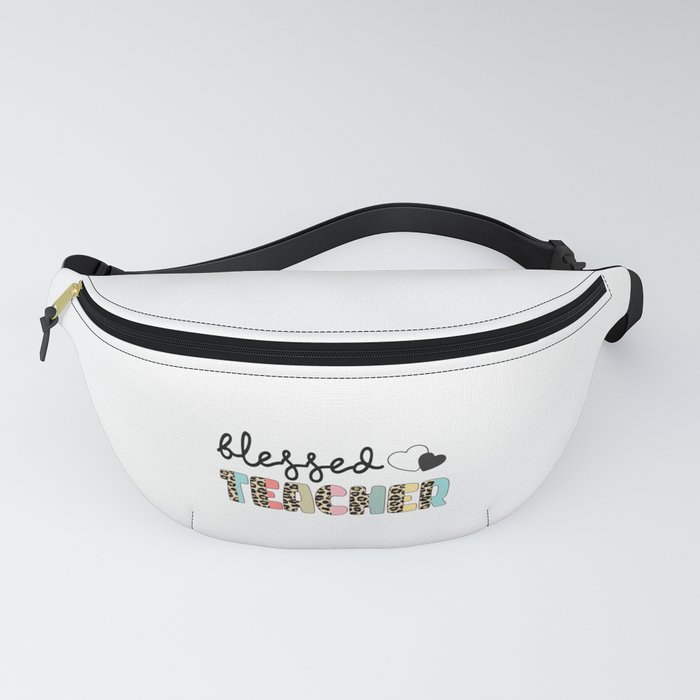 Blessed Teacher motivational heart quote Fanny Pack