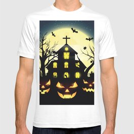 Halloween spooky house T-shirt