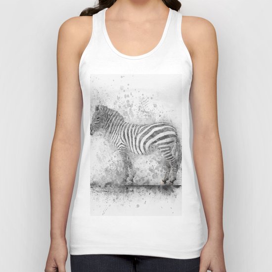 Zebra Unisex Tank Top