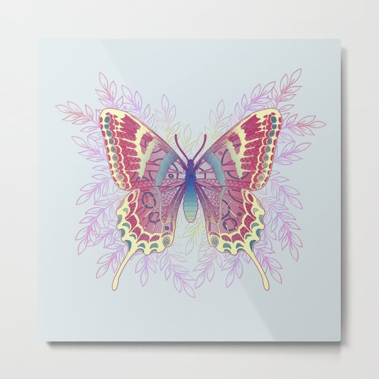 Beautiful Colorful Butterfly Design Metal Print