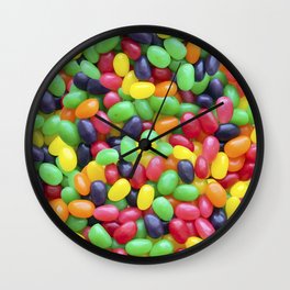 Jelly Bean Candy Photo Pattern Wall Clock