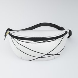 Abstract Organic Shapes Monochrome  Fanny Pack