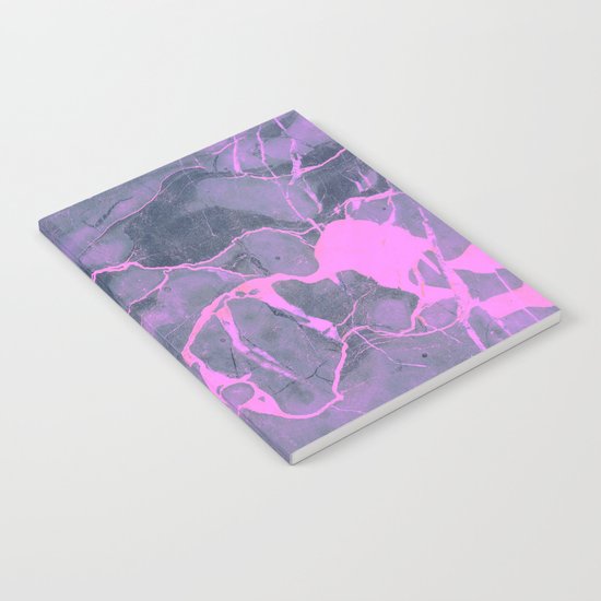 Grey and Pink Marble Notebook