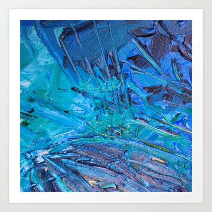 Abstract Blue Painting Art Print By Iskanderox Society6