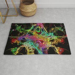 Color Explosion Psychedelic Abstract Art Pattern Rug