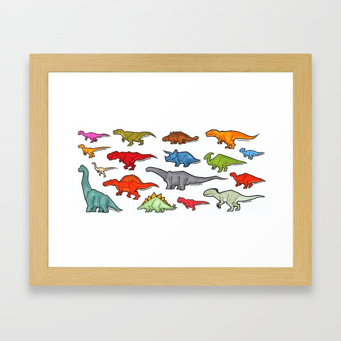 Dinosaurs! Framed Art Print