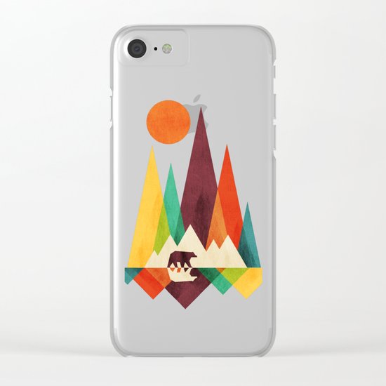 Bear In Whimsical Wild Clear iPhone Case