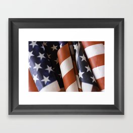 American flags Framed Art Print