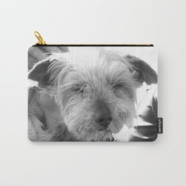 Sadie Ghee Carry-All Pouch | Peacevillelife, Yorkshire, Miniature, Terrier, Hammy, Digital, Black and White, Yorkie, Yorkshireterrier, Lisahalmshaw 