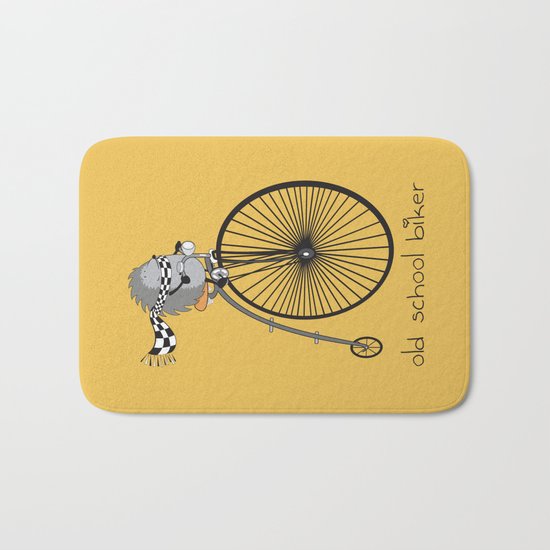 old school biker Bath Mat