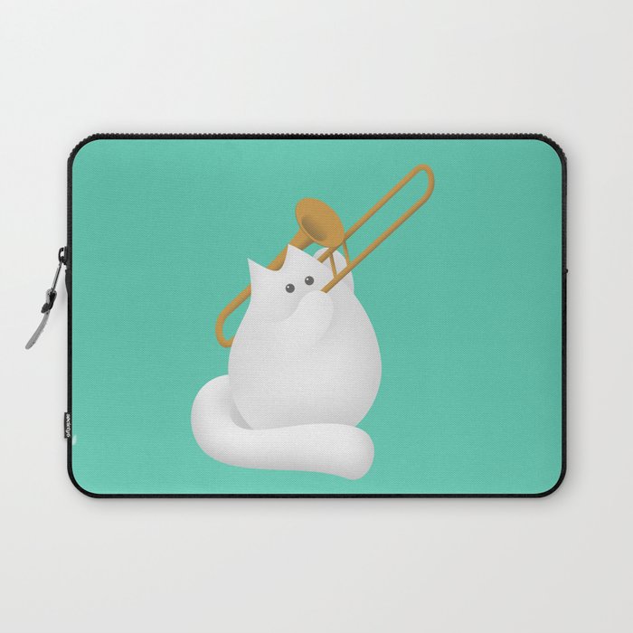 Trombone Cat Laptop Sleeve