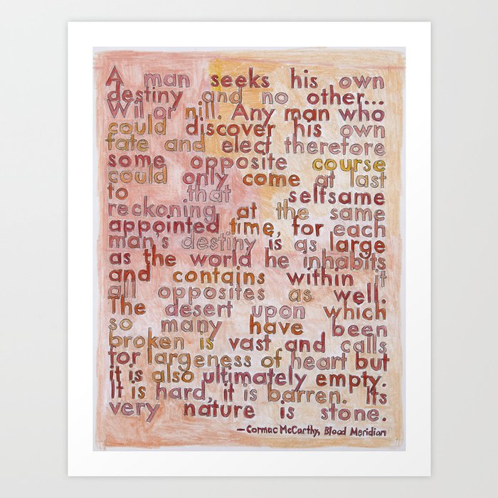 Cormac Mccarthy On The Southwest From Geography Series Art Print Cormac Mccarthy On The Southwest From Geography Series Art Print