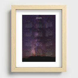 Calendar 2020 with Moon #5 Recessed Framed Print