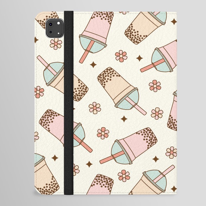 Bubble Tea, Boba Tea, Cute Pattern iPad Folio Case