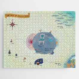 Little Prince Asteroid B612 map Jigsaw Puzzle
