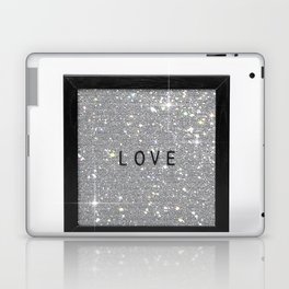 Love Typography Glitter Board Laptop Skin
