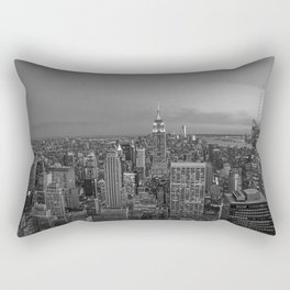Manhattan sunset. Black and white photo Rectangular Pillow