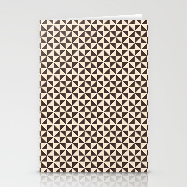 Mid century triangles retro pattern 1 Stationery Cards