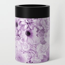 cobalt violet floral bouquet aesthetic array Can Cooler