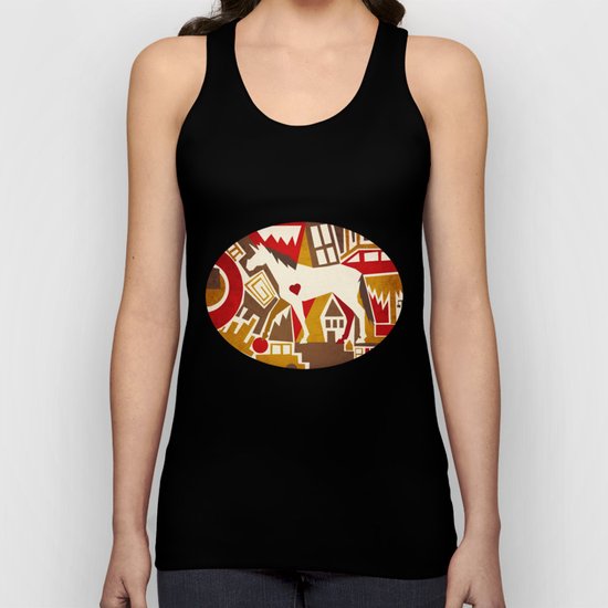 Abstract Pattern Unicorn Unisex Tank Top