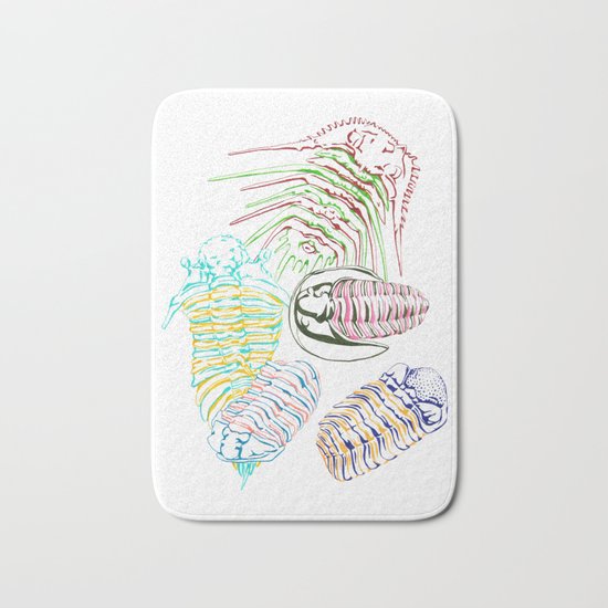 Silurian and Devonian Era Trilobites Bath Mat