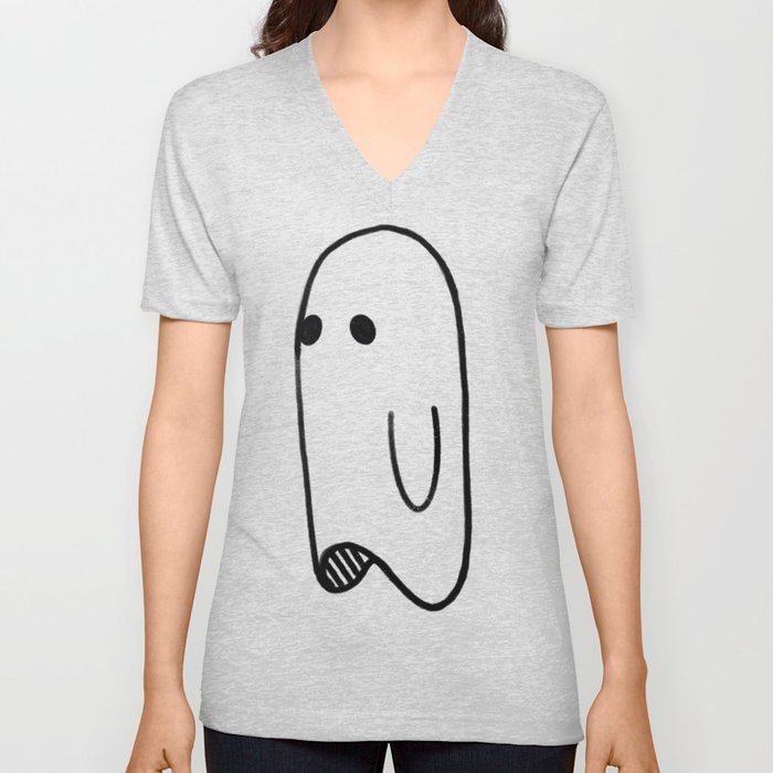 Cute Ghost V Neck T Shirt