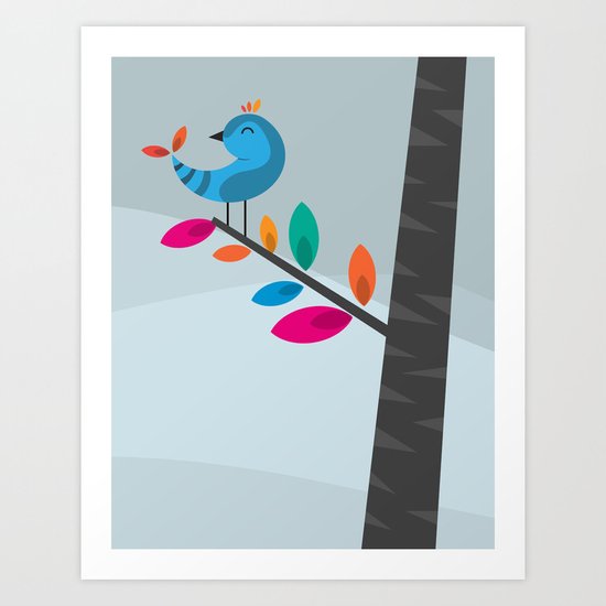 Blue Bird Art Print