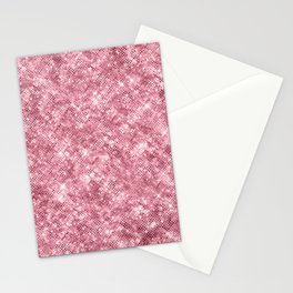 Pink Sparkly Glitter Stationery Card