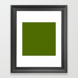 Over the Hill Green Framed Art Print