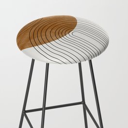 Abstract Flow / Recessed Framed  Bar Stool