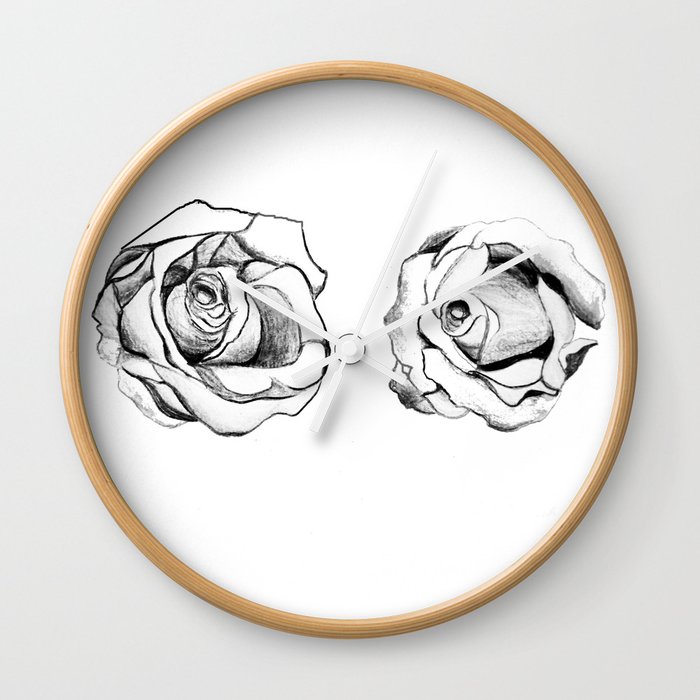 Two Roses for my Friends Wall Clock