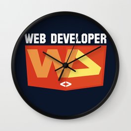 Web developer Wall Clock