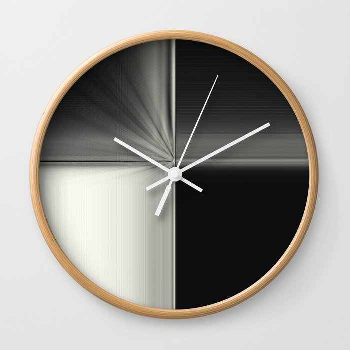 Modern Black White Block Zoom Design Wall Clock By Artaddiction45