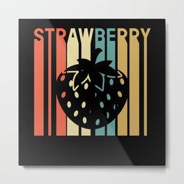 Strawberry Basket Strawberry Fruits Metal Print