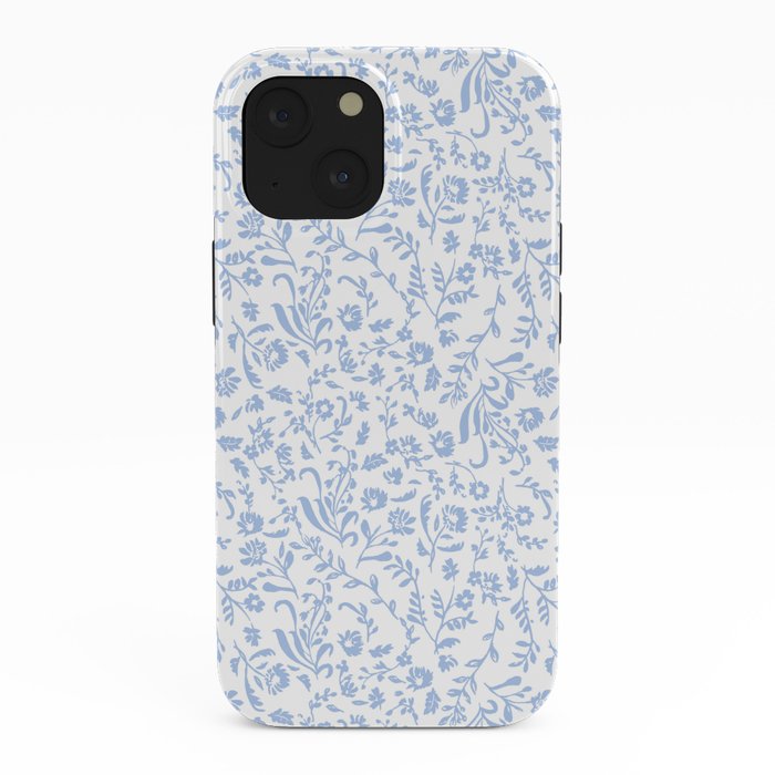 Blue and White Toile Phone Case iPhone 14 Plus 13 12 Mini Case 