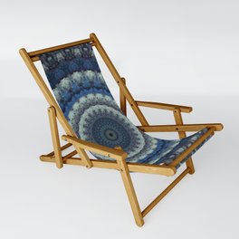 Blue floral mandala Sling Chair