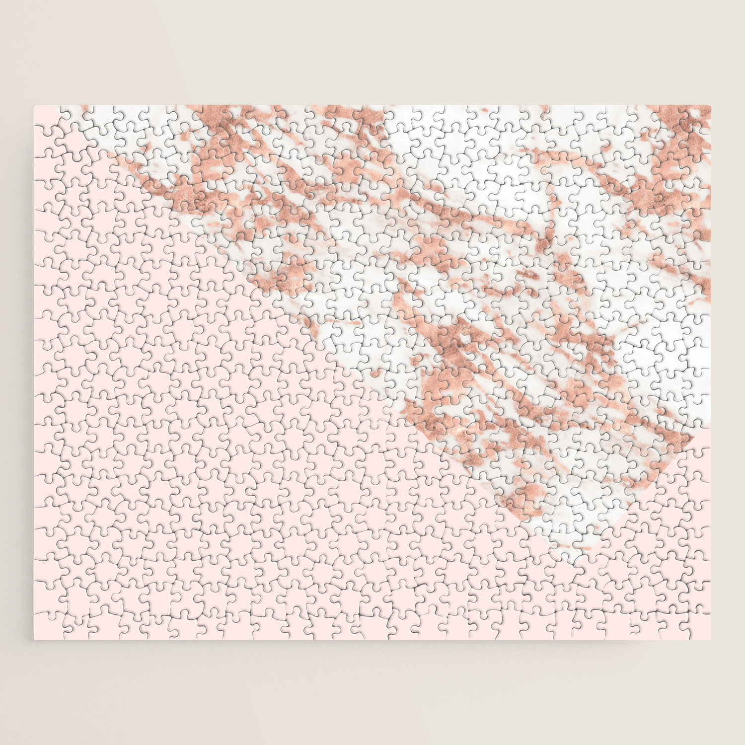 Rose Gold Blush Aesthetic Jigsaw Puzzle By Marbleco Society6