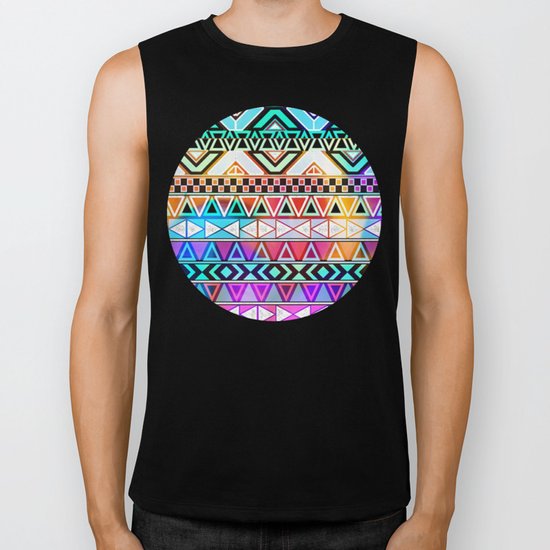 Tribal Pattern 08 Biker Tank
