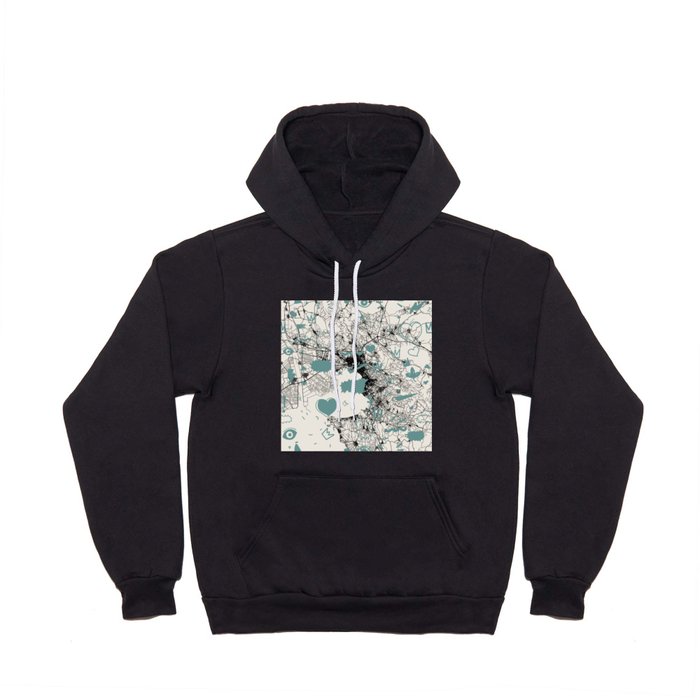 Thessaloniki, Greece - City Map Collage Hoody