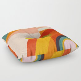 retro minimal geometric 2 Floor Pillow