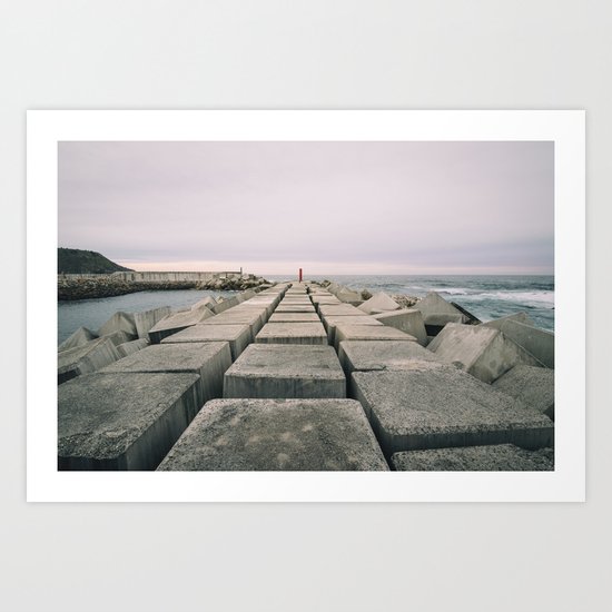 The seawall Art Print