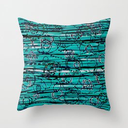 Loopy in Teal Throw Pillow