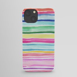 Icecream stripes Multicolored rainbow iPhone Case